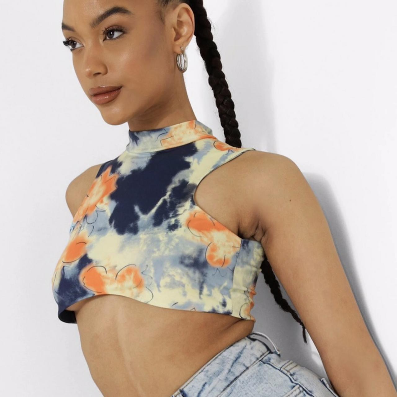 Underbust High Neck Sleeveless Crop Top