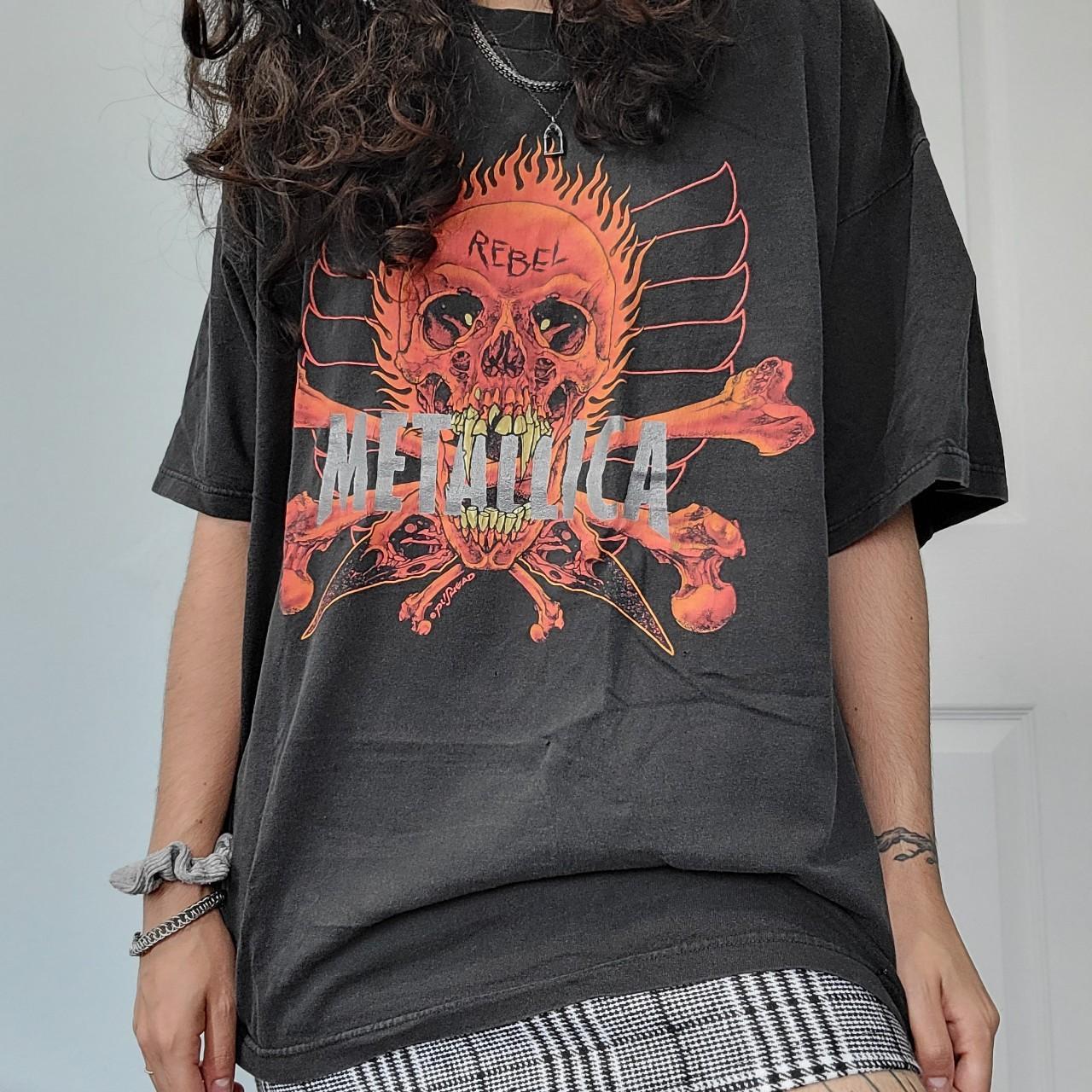 Vintage 1997 Metallica 'Rebel' Pushead tee. | Depop
