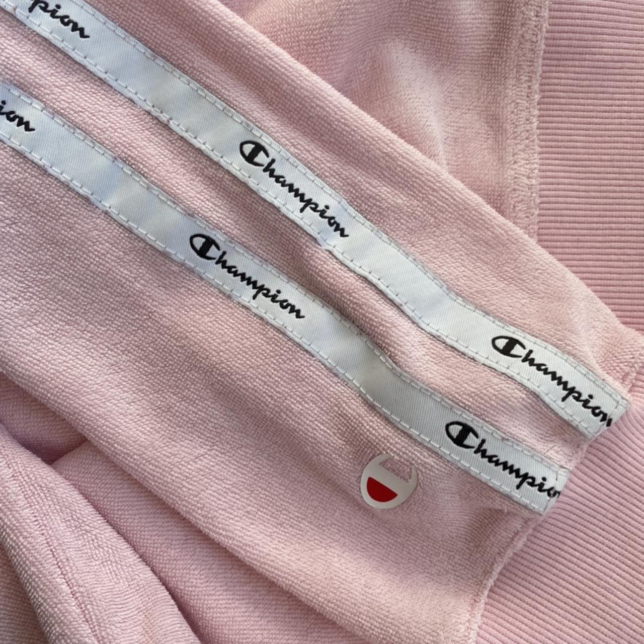 Pink fleece towel champion hoodie size medium