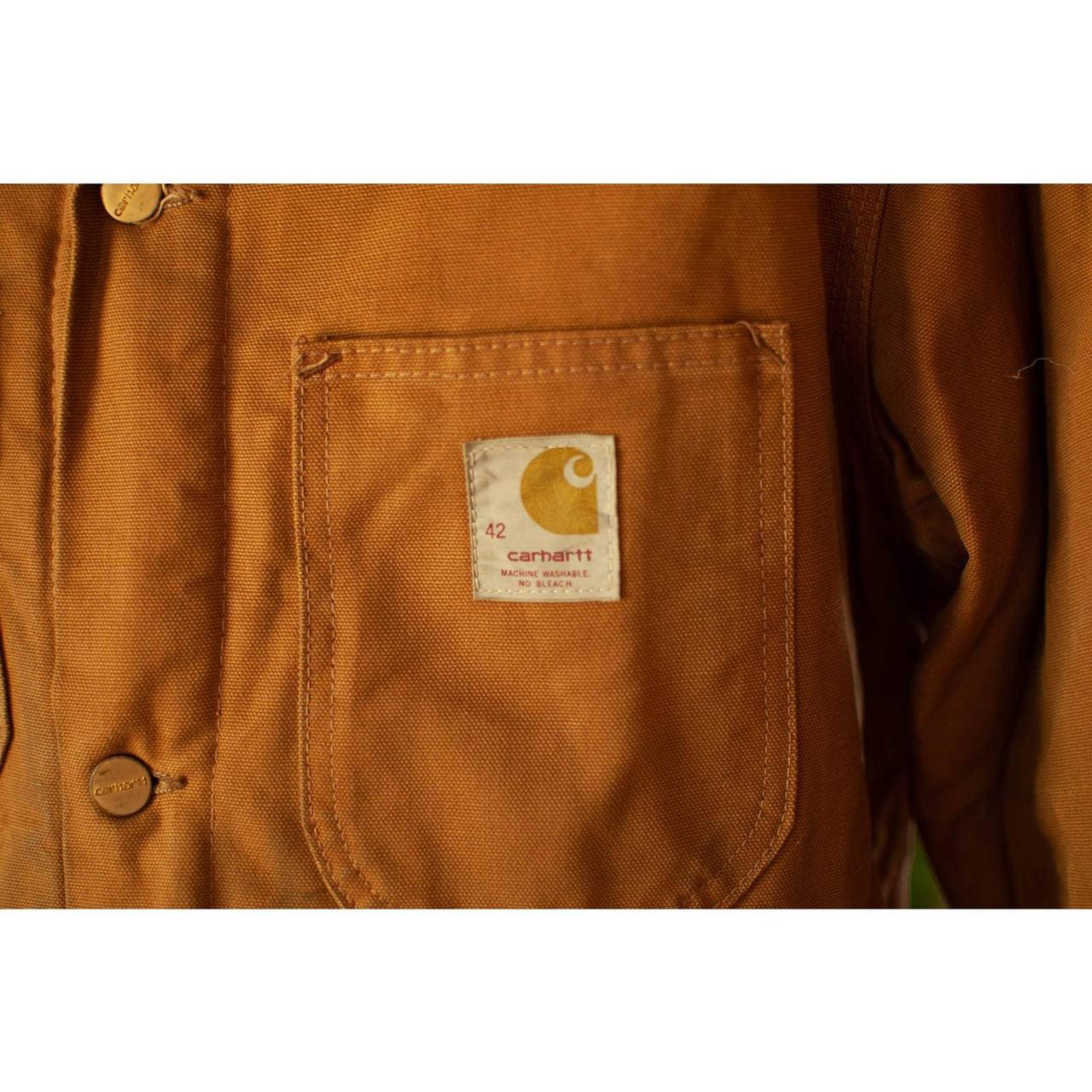 DESCRIPTION: vintage Carhartt work jacket bought... - Depop