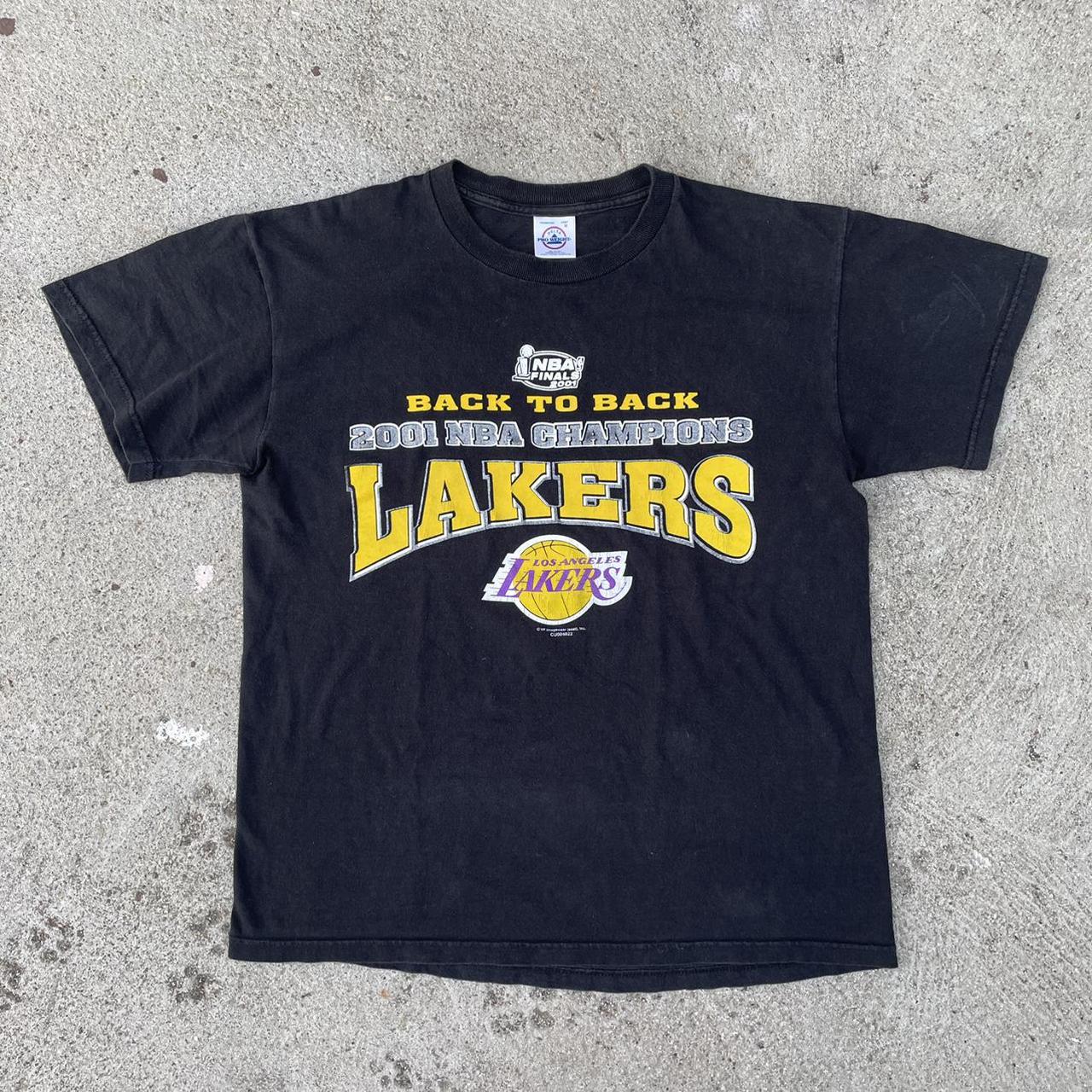 LA Lakers Champions 2000 2 Sided T-Shirt, NBA LA - Depop