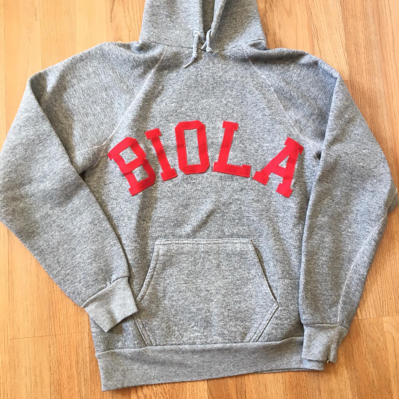 80s vintage Biola University heathered gray tri Depop