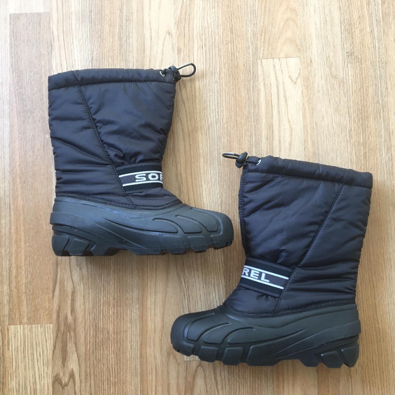 Sorel Kids Cub Winter Boots in Black. Almost new,... - Depop