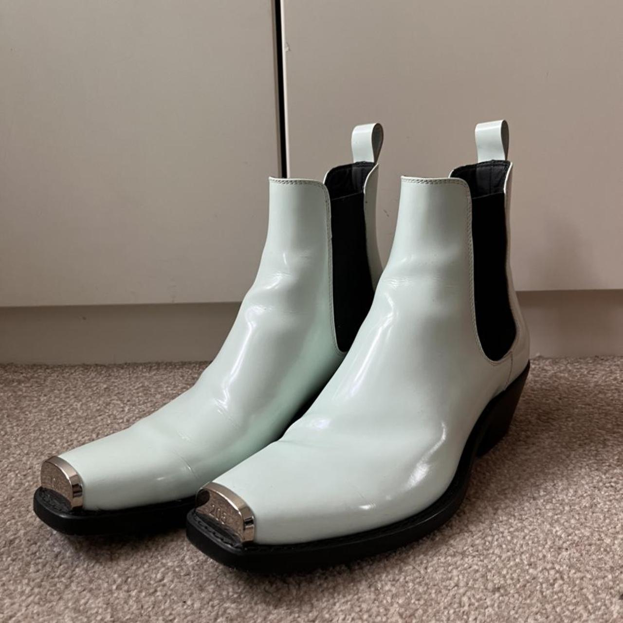 Calvin Klein 205W39NYC boots with metal cap. Mint