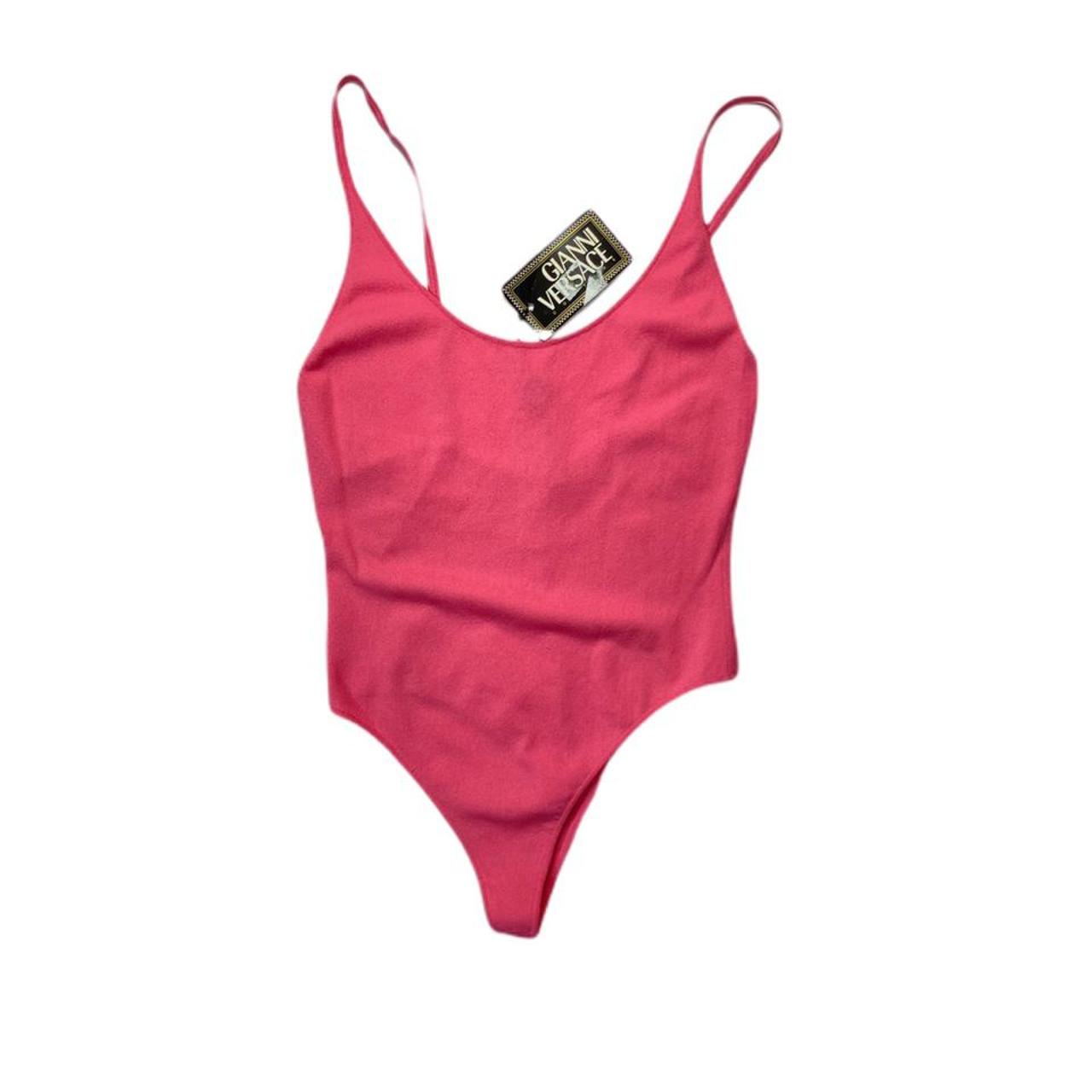 Versace Womens Pink Bodysuit Depop 1381
