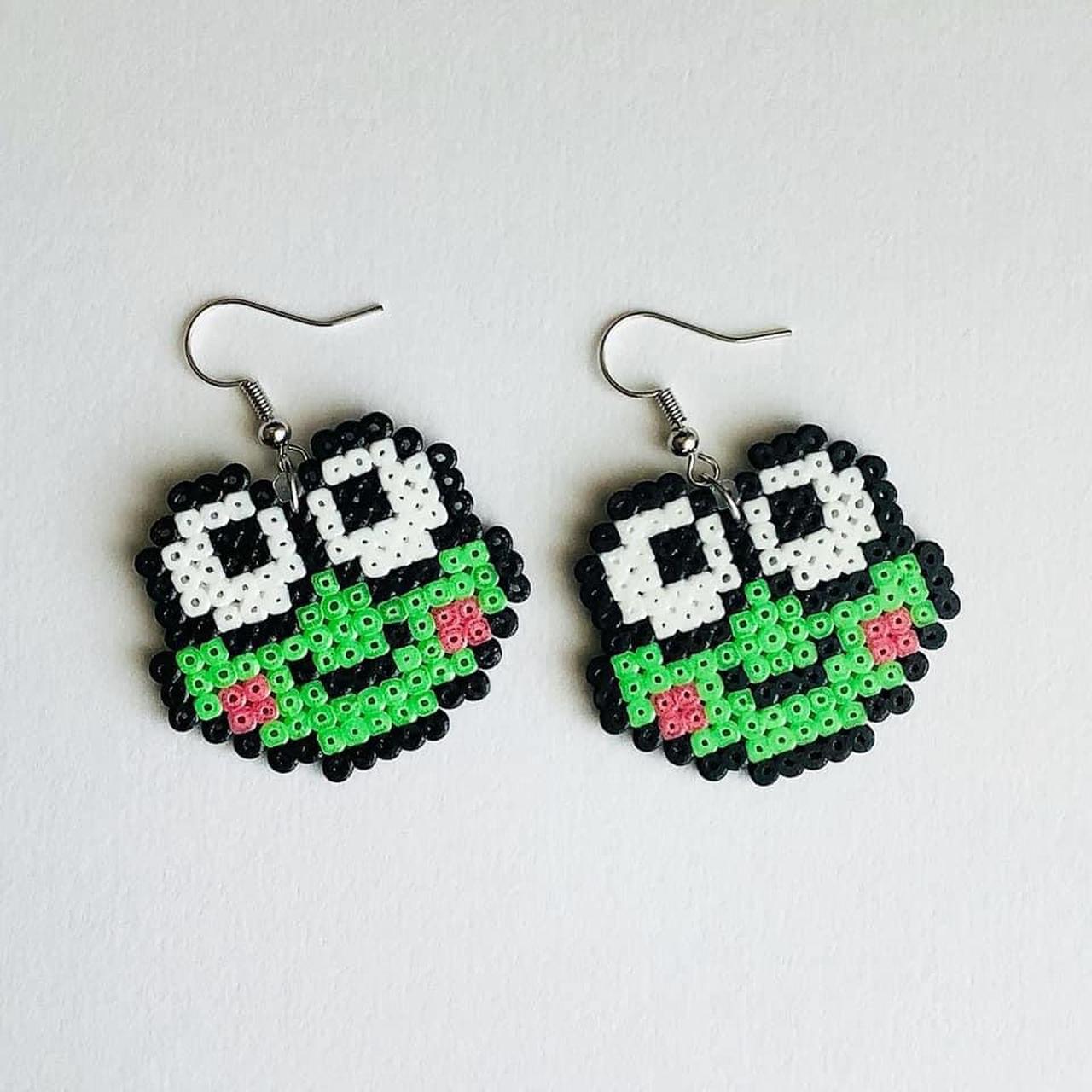 Keroppi frog earrings. These are custom made so... - Depop