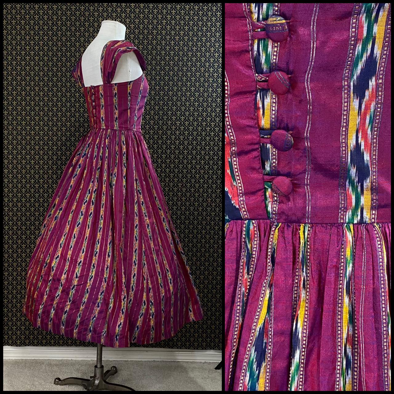 Monsoon Women's Pink and Purple Dress (4)
