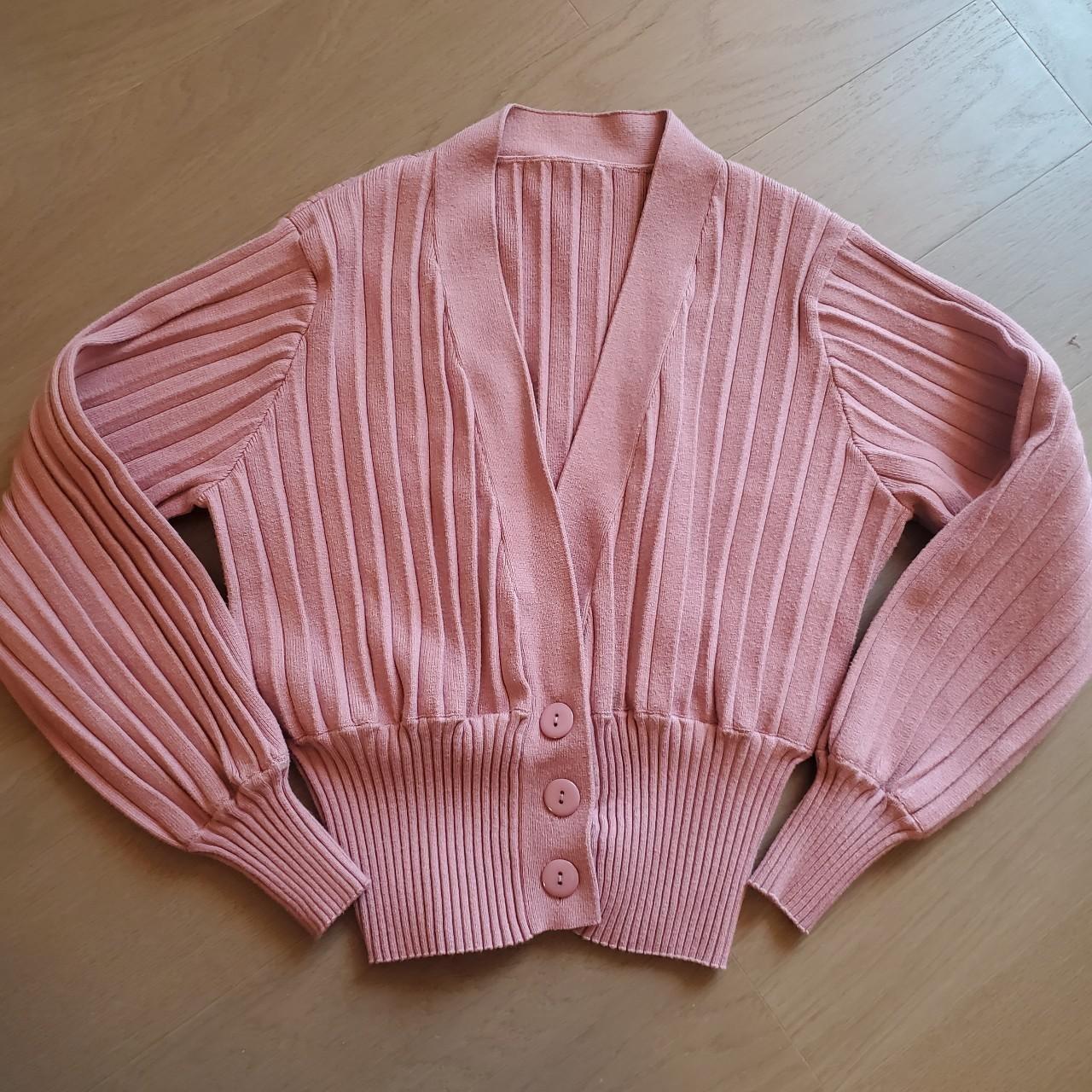 aritzia pink cardigan