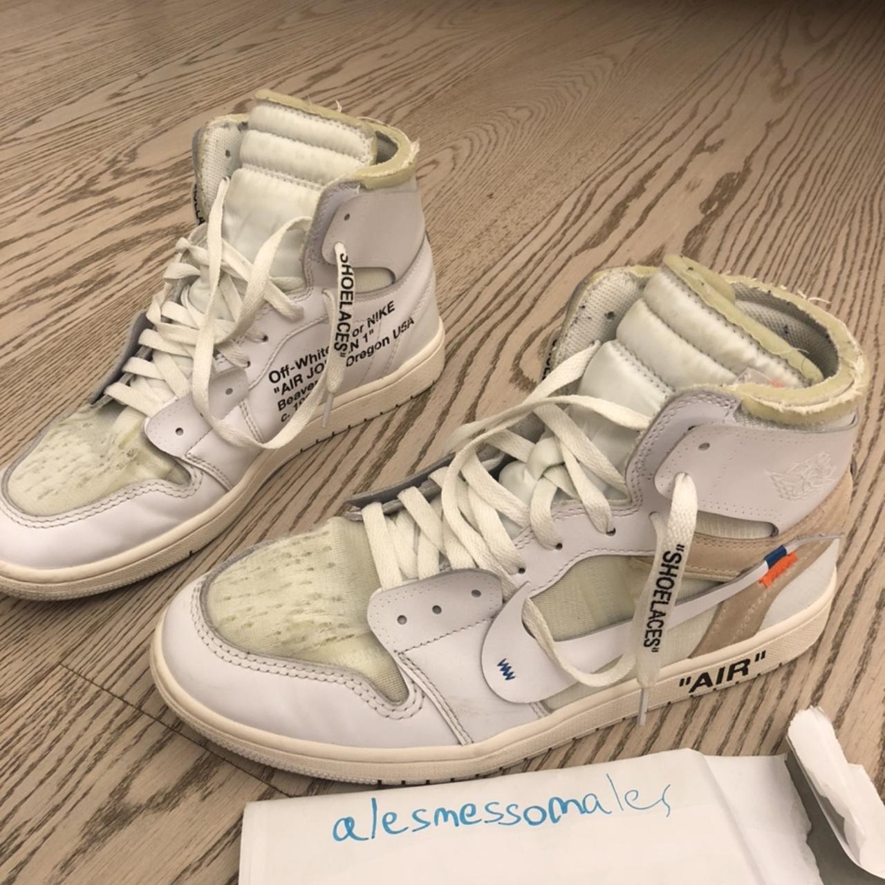 Air jordan 1 high trainers Nike x Off-White Blue size 44 EU in Other -  33746596