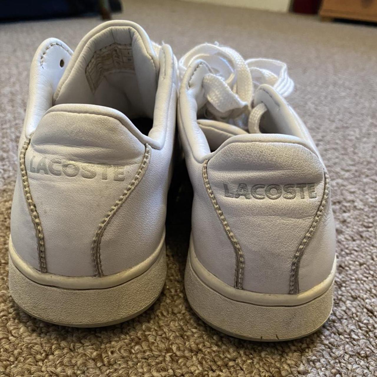 Well worn leather Lacoste trainers size 4. Still... - Depop
