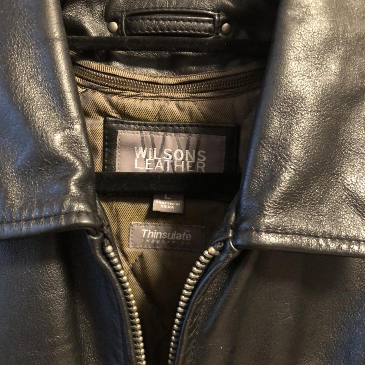 Vintage Wilson’s Leather Jacket Size L Great... - Depop
