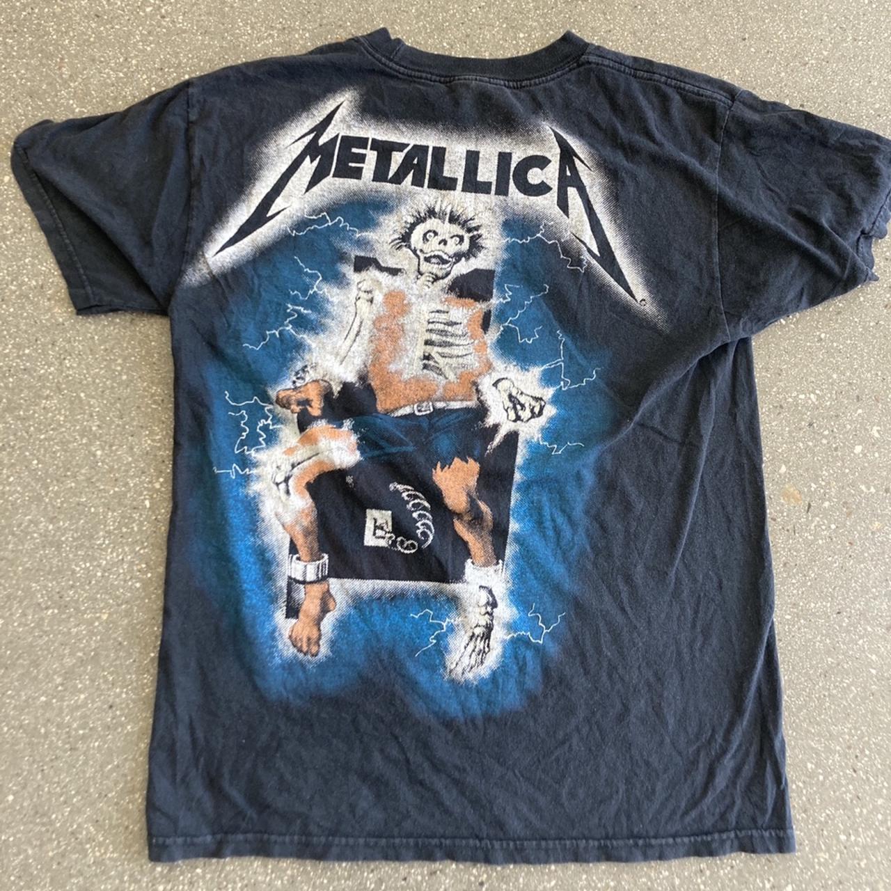 Vintage Metallica Ride the Lightning t shirt SIZE - Depop