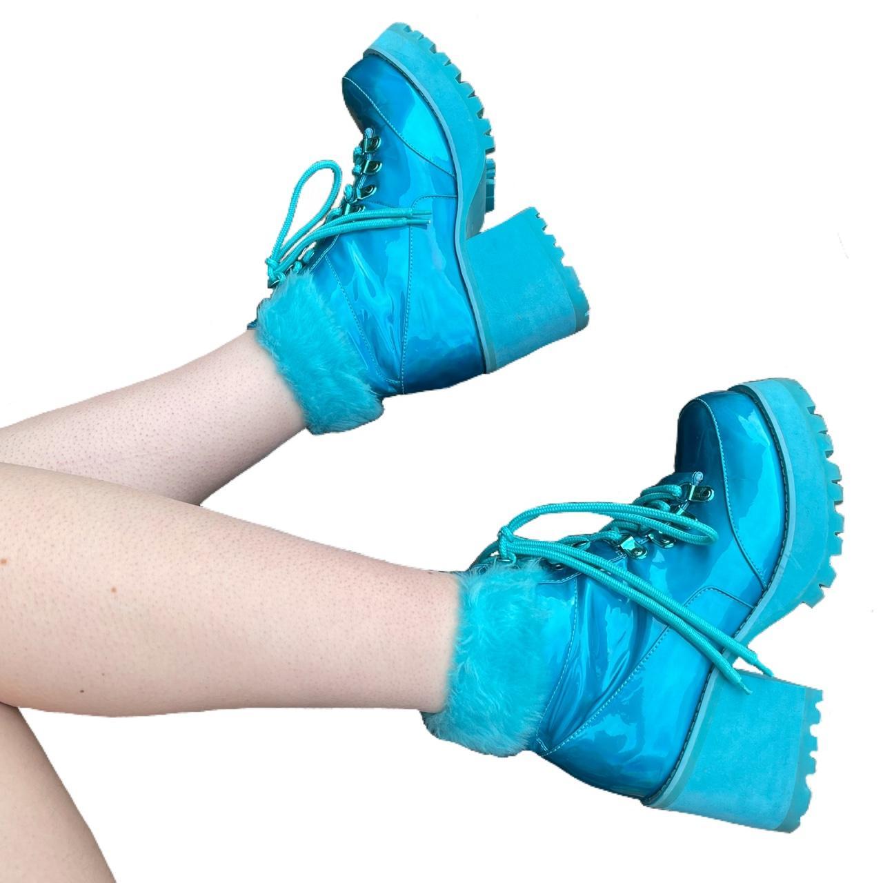 holographic ankle boots