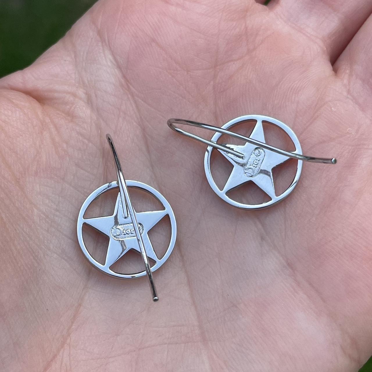 DIOR earrings silver tone star earrings with Dior... Depop