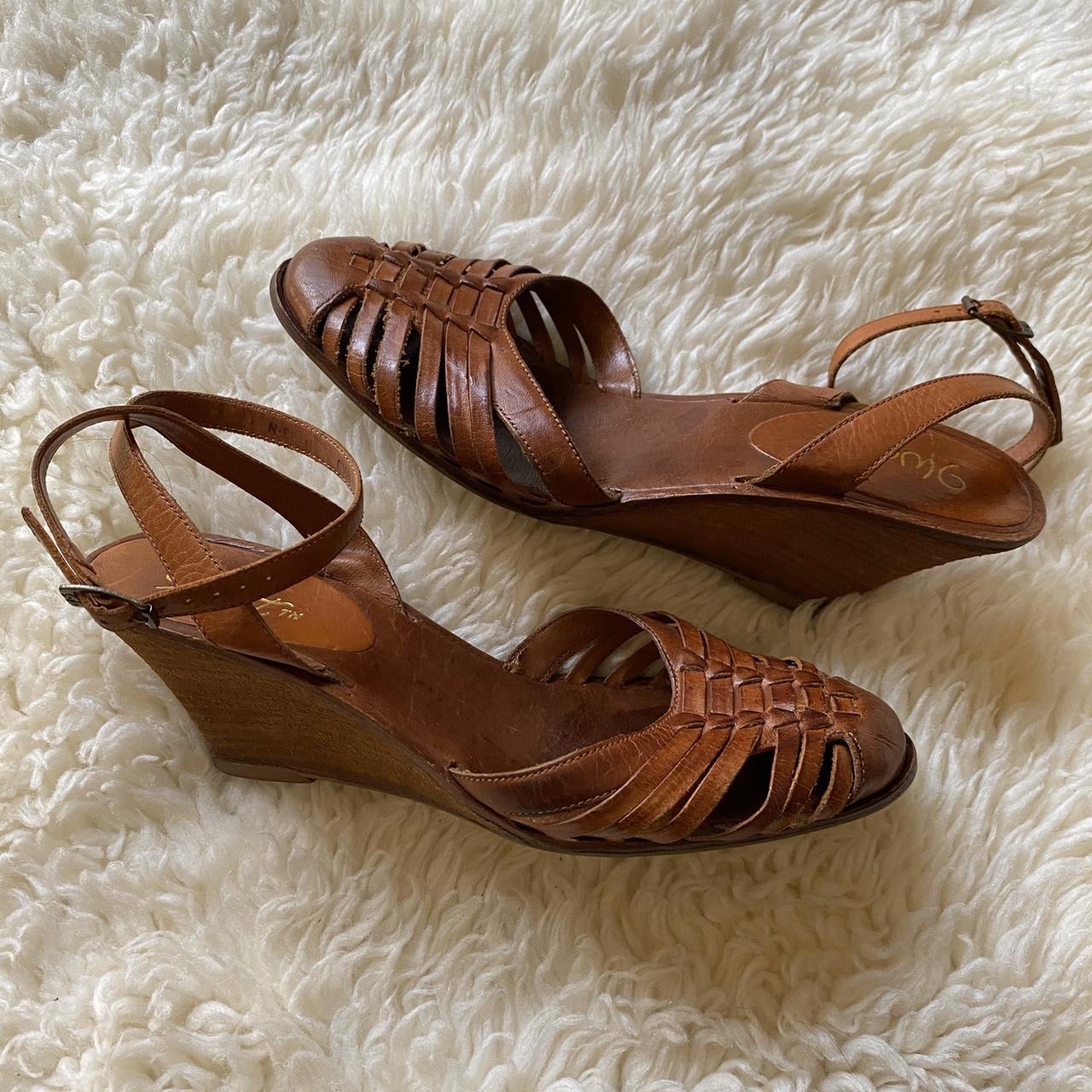 Vintage Huarache Wedge Sandals Vintage Huarache Style Sandals