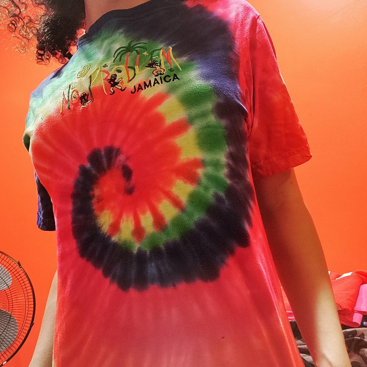 Tie Dye Jamaican "No Problem" Jamaica Tshirt AV... Depop