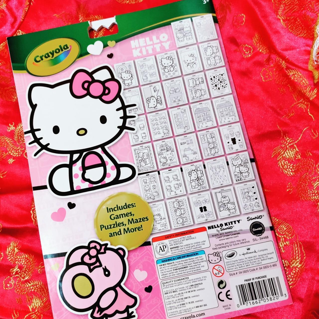 Crayola Sanrio Hello Kitty Coloring Book w/ Markers... - Depop