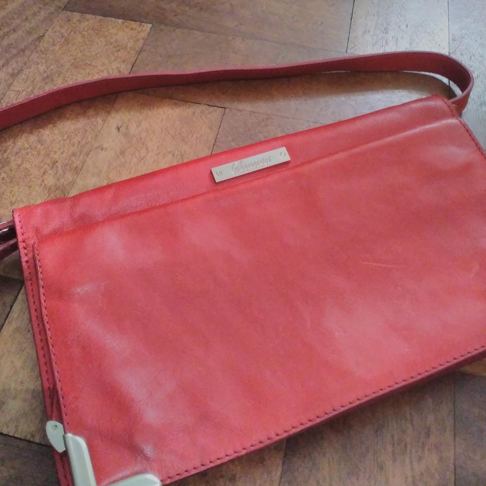 Dissona Gorgeous Red Leather Shoulder Bag