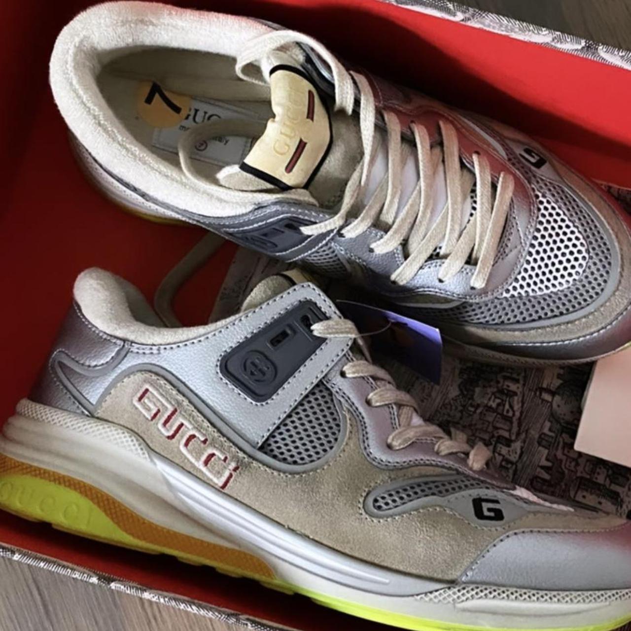 distressed gucci sneakers
