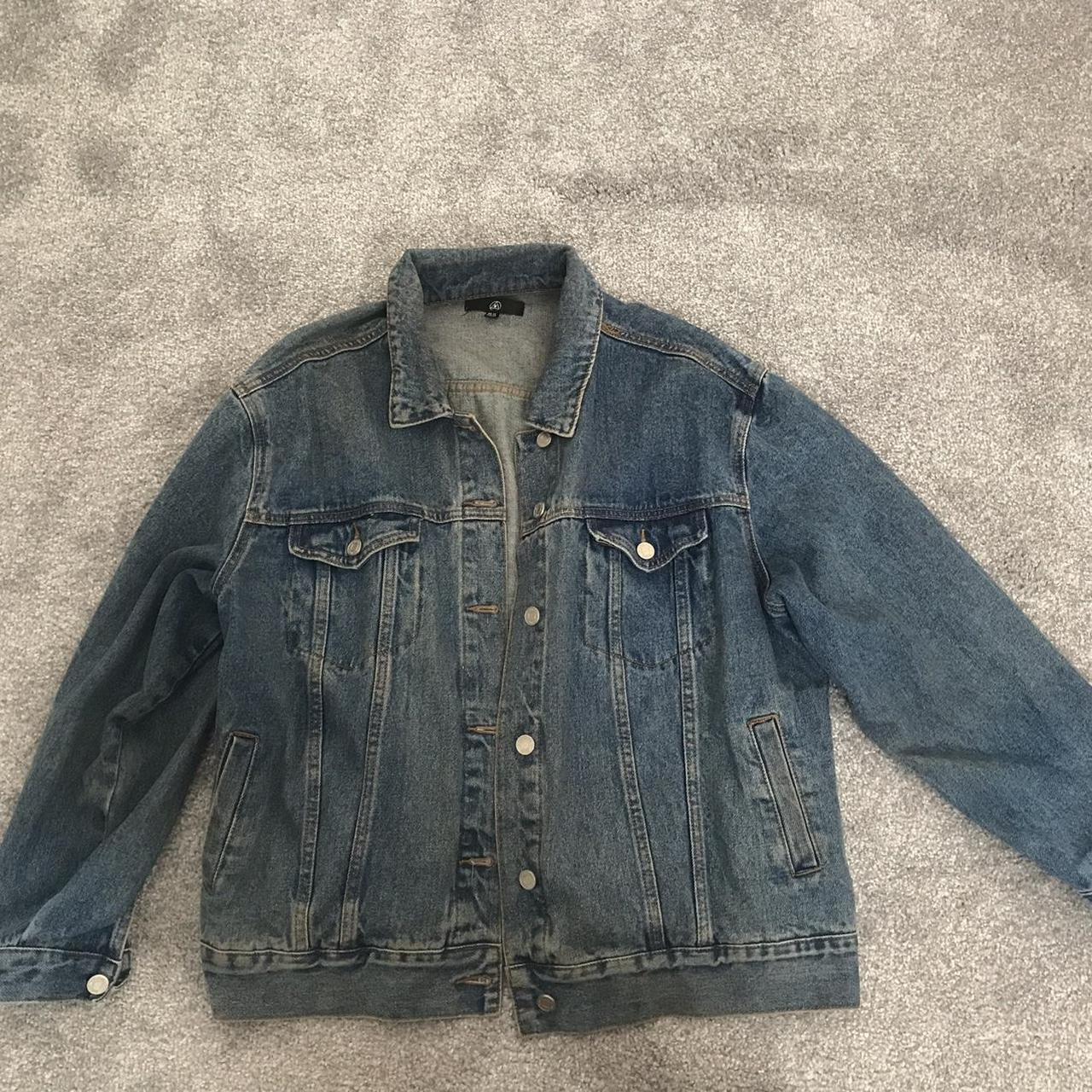 Missguided size 10 oversized denim jacket Fantastic... - Depop