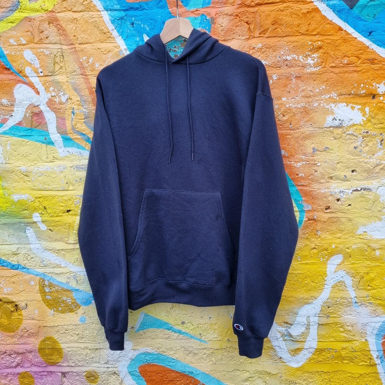 Vintage 90s Champion Navy Hoodie Size S 📏 Length... Depop