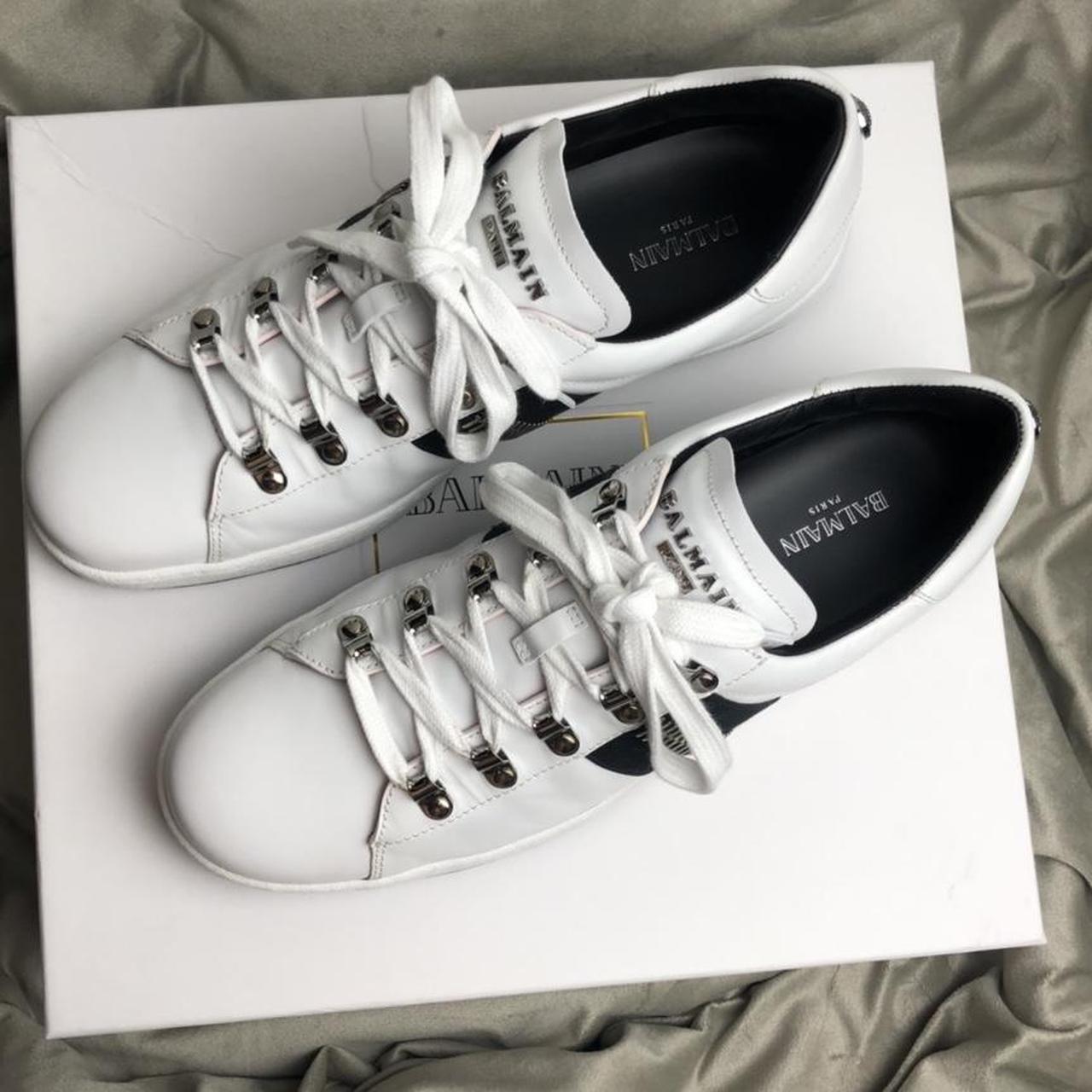 Balmain Men's White Trainers | Depop