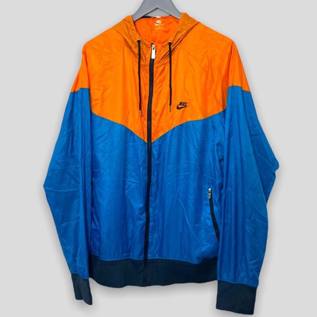 nike orange and blue windbreaker