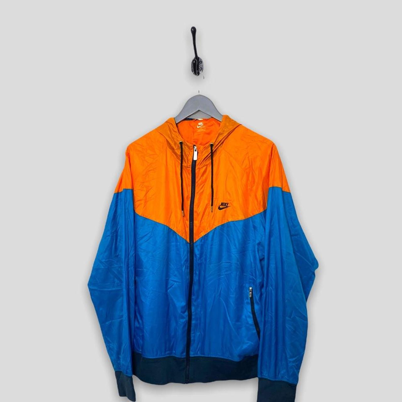 nike orange and blue windbreaker