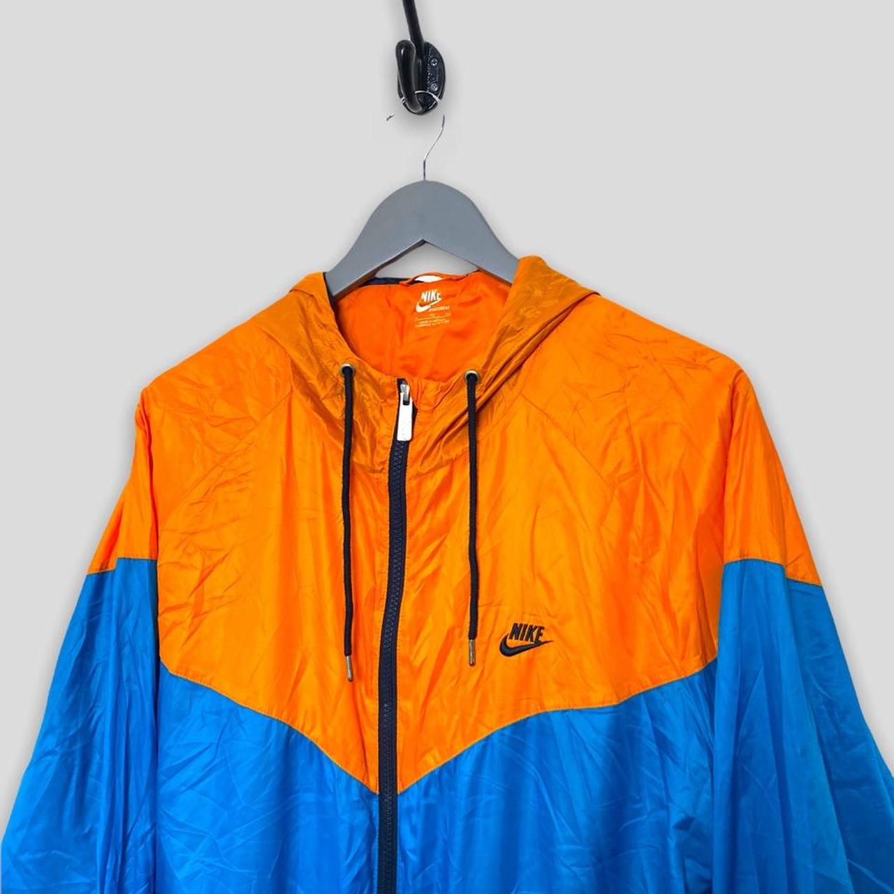 nike orange and blue windbreaker