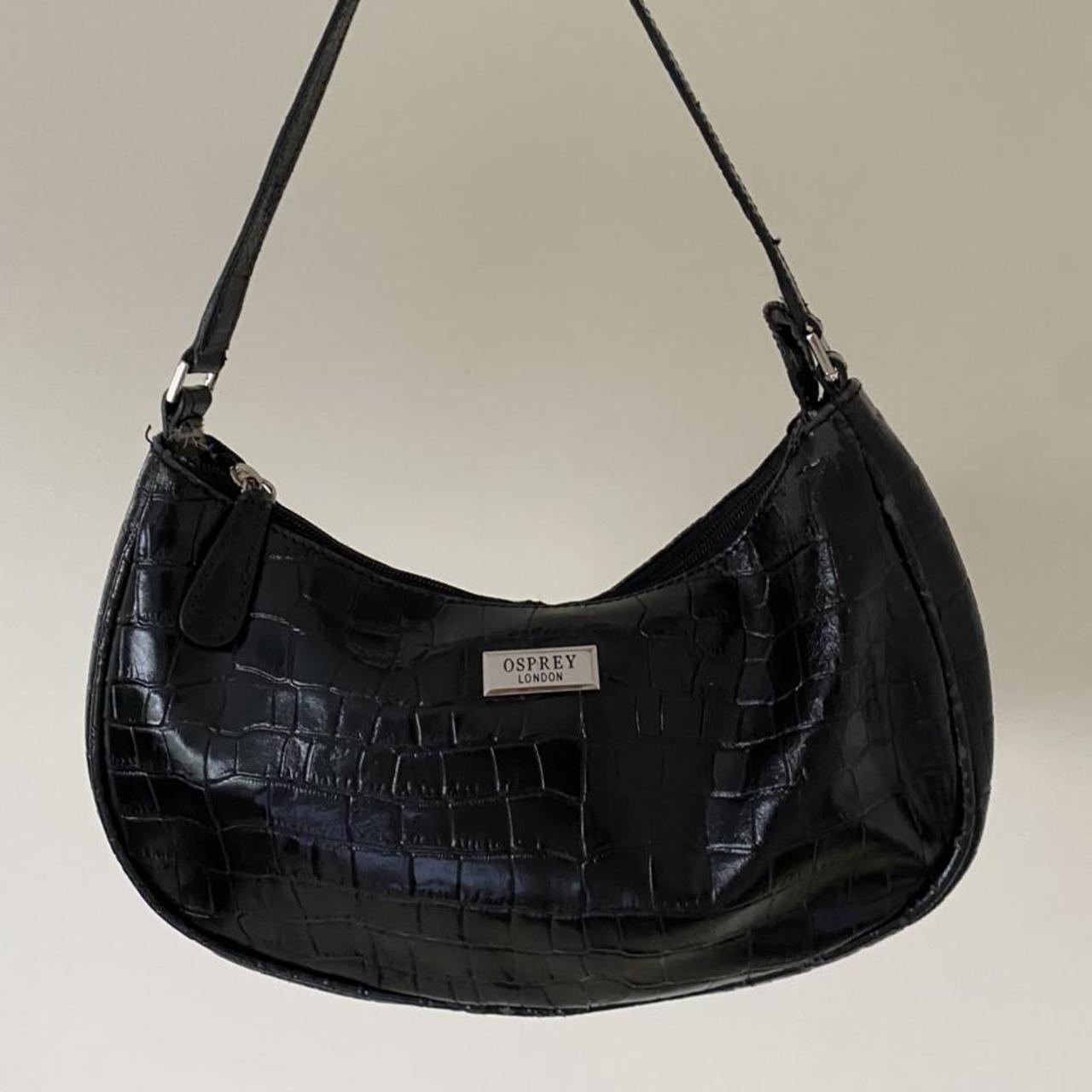 Authentic Osprey London black croc mini handbag... - Depop