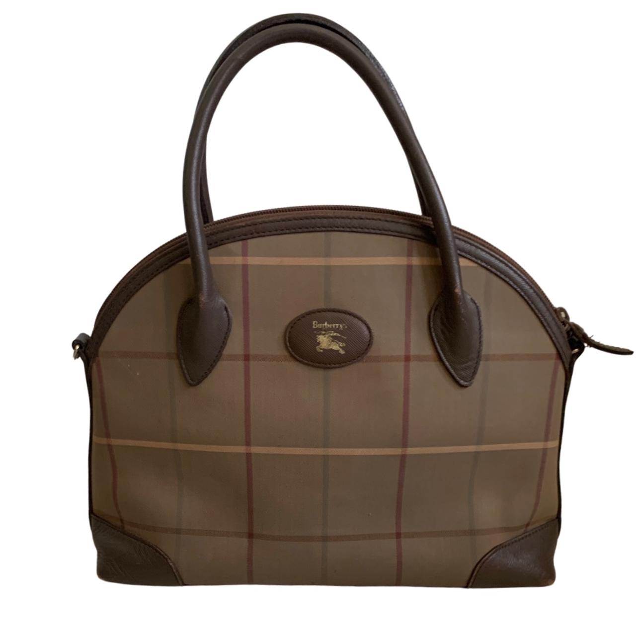 Vintage Burberry Alma Satchel Bag. Used and