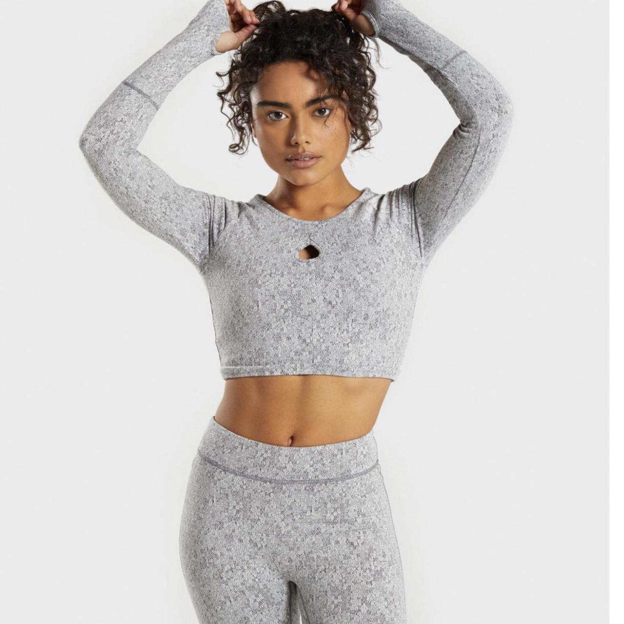 Gymshark Fleur complete set in gray. Perfect for the - Depop
