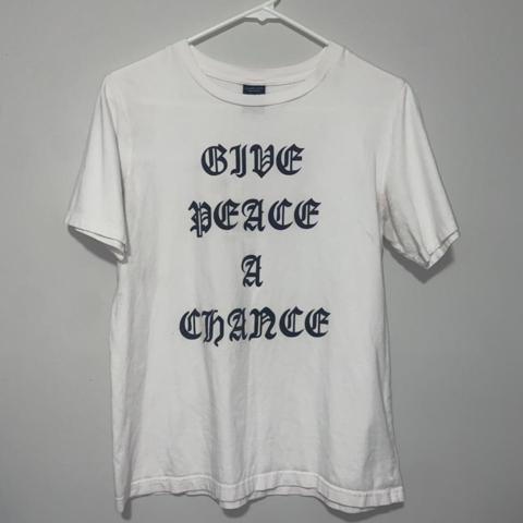 Number (N)ine Tee •”Give Peace A Chance” printed in... - Depop