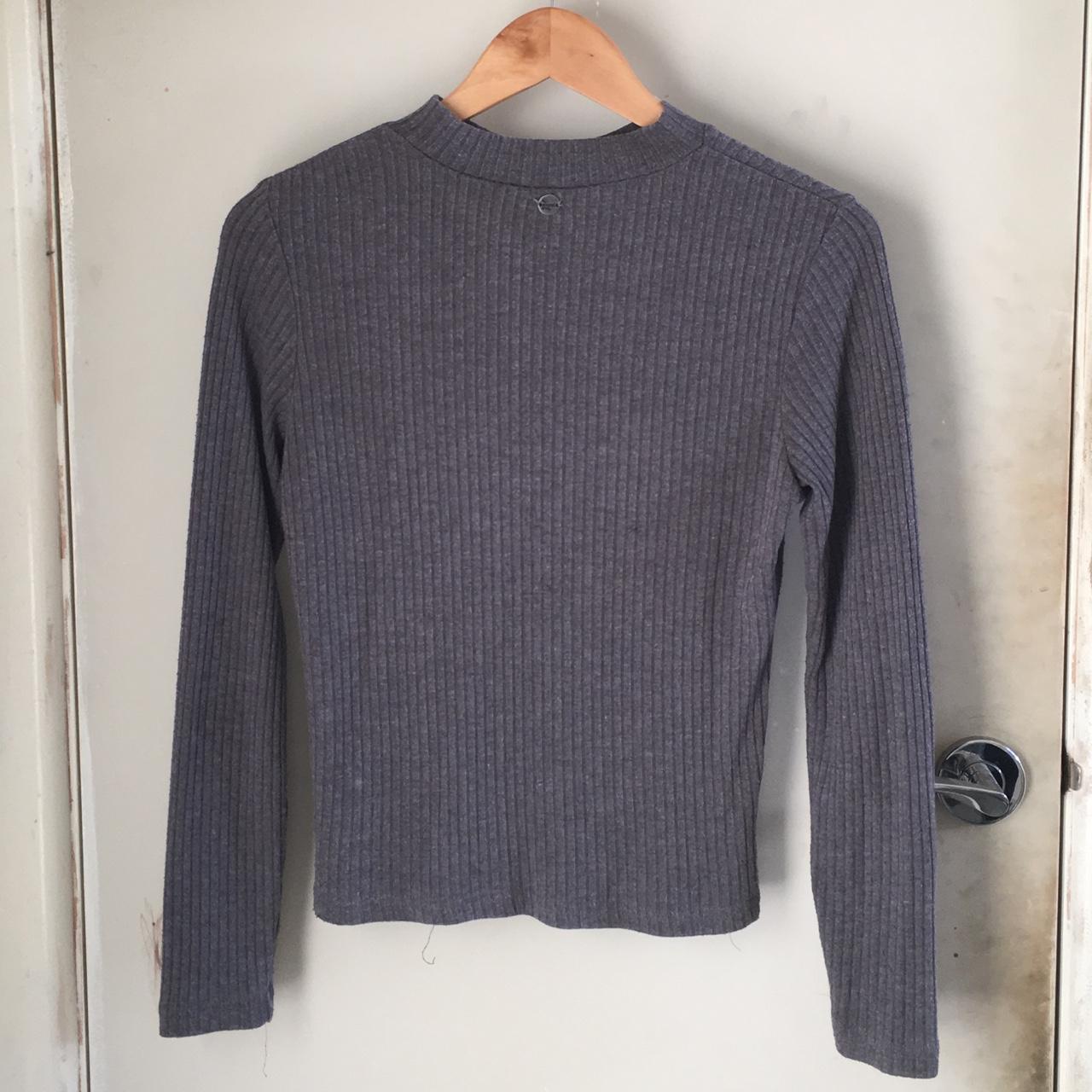 Dark grey, All About Eve high neck knit top. Sits... - Depop