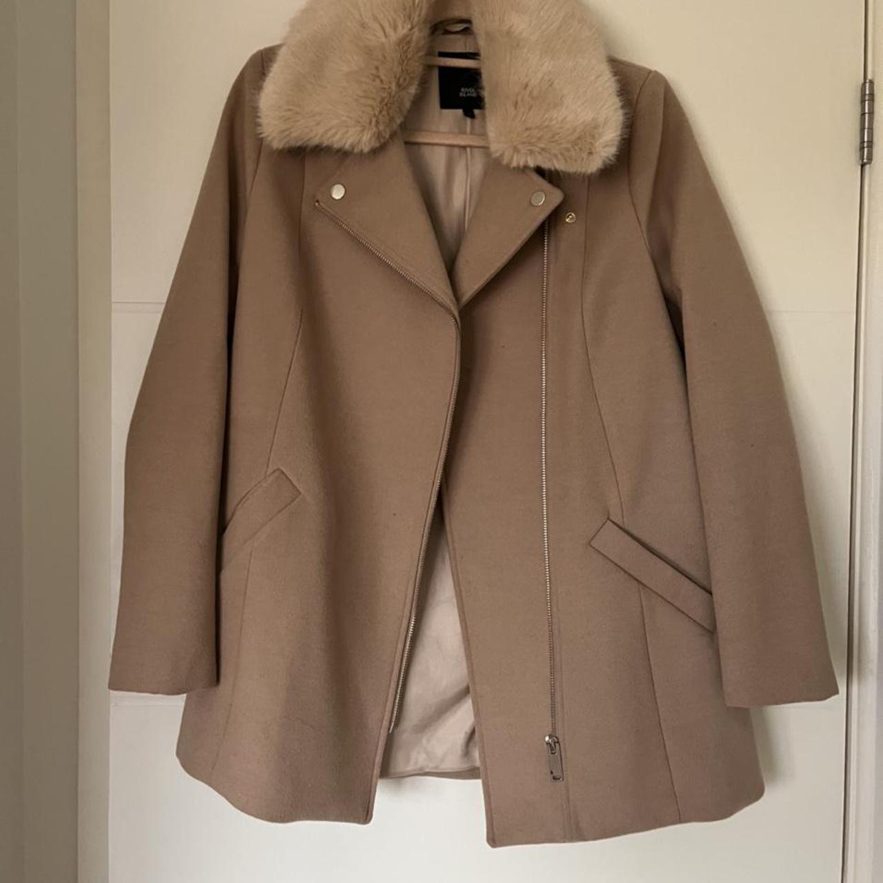 river island ladies camel coat