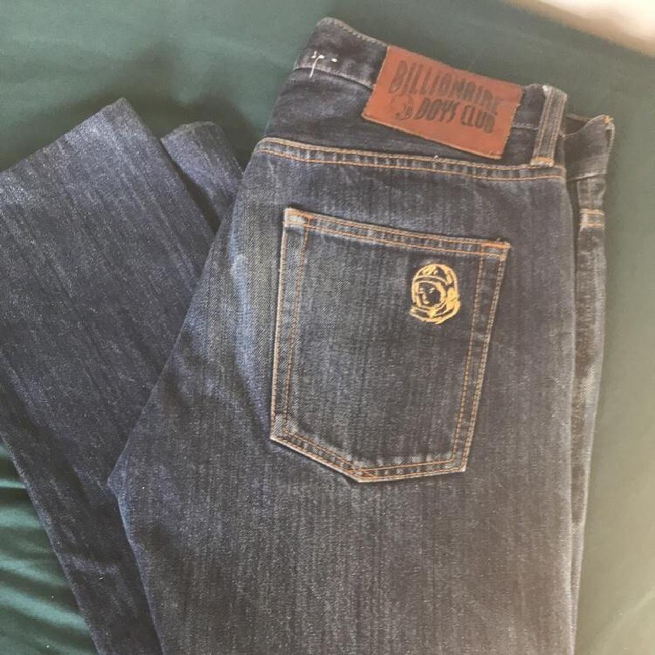 Billionaire Boys Club Men's Navy and Blue Jeans | Depop