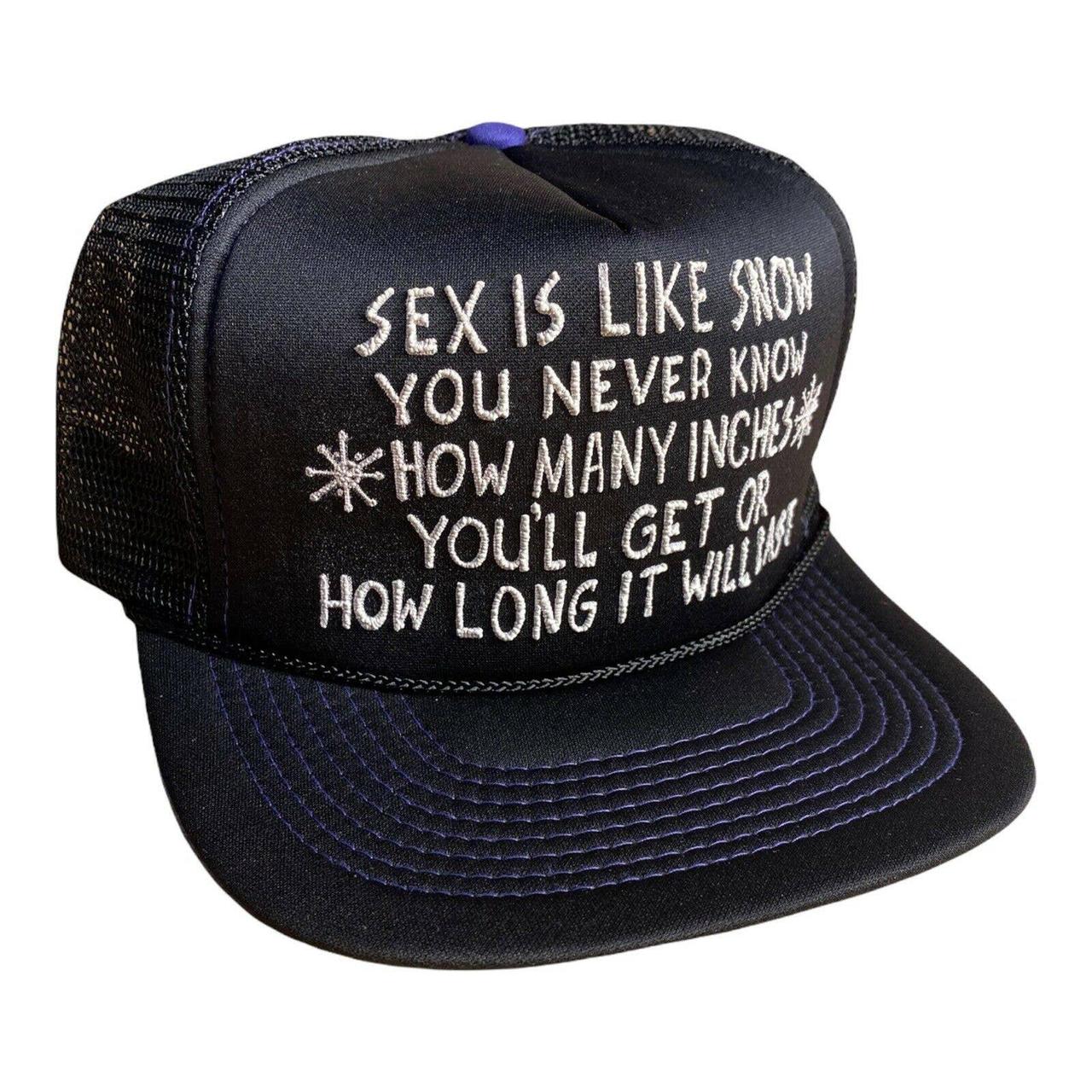 Funny trucker hat mens humor novelty hat Snapback - Depop