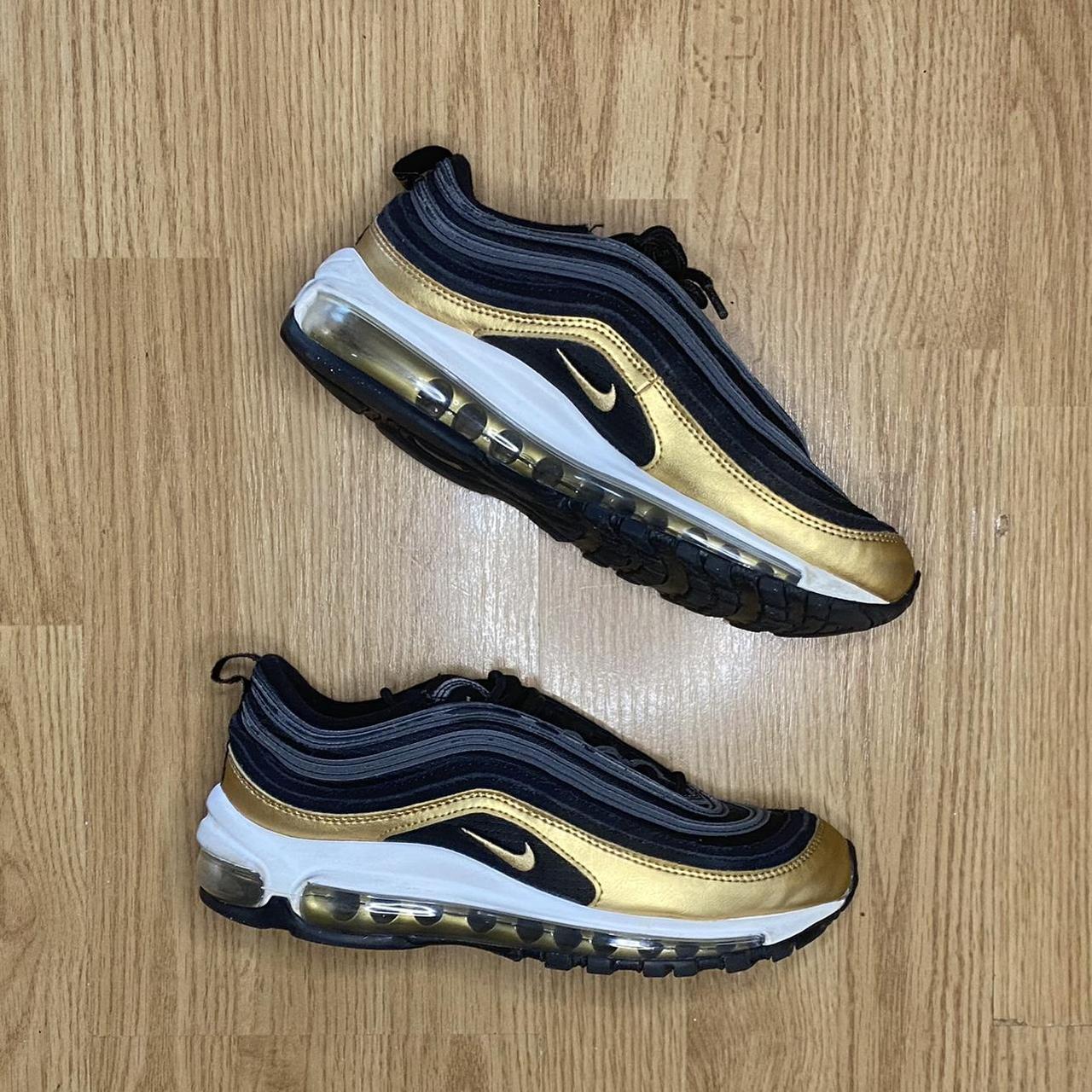 air max 97 black white metallic gold