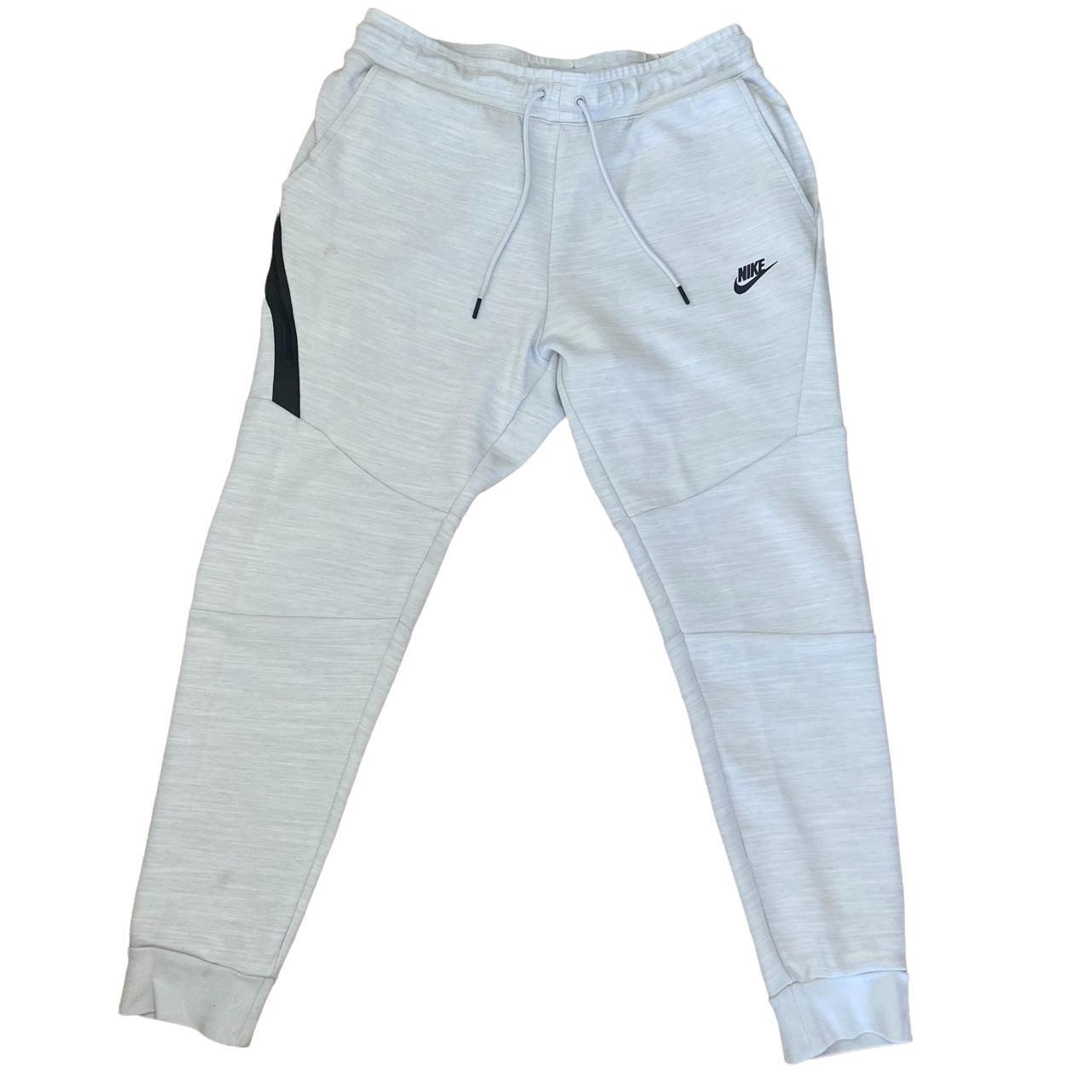 Nike Tech Fleece Joggers Jogging Bottoms - White /... - Depop