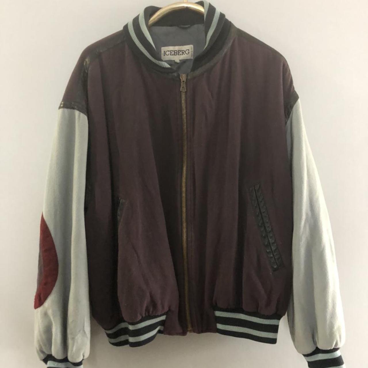 Iceberg Men's Black and Brown Jacket Depop