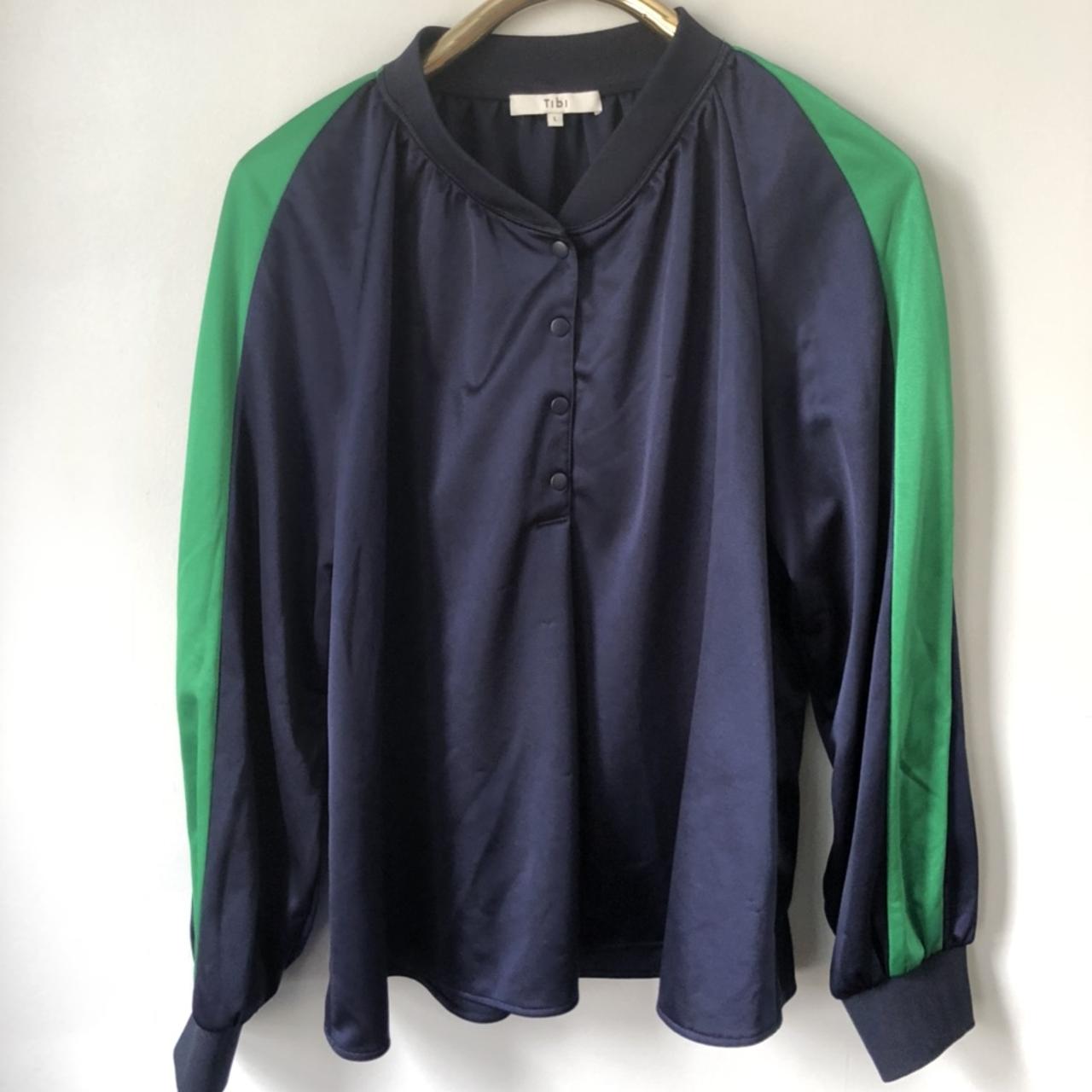 Tibi Women's Navy and Green Sweatshirt