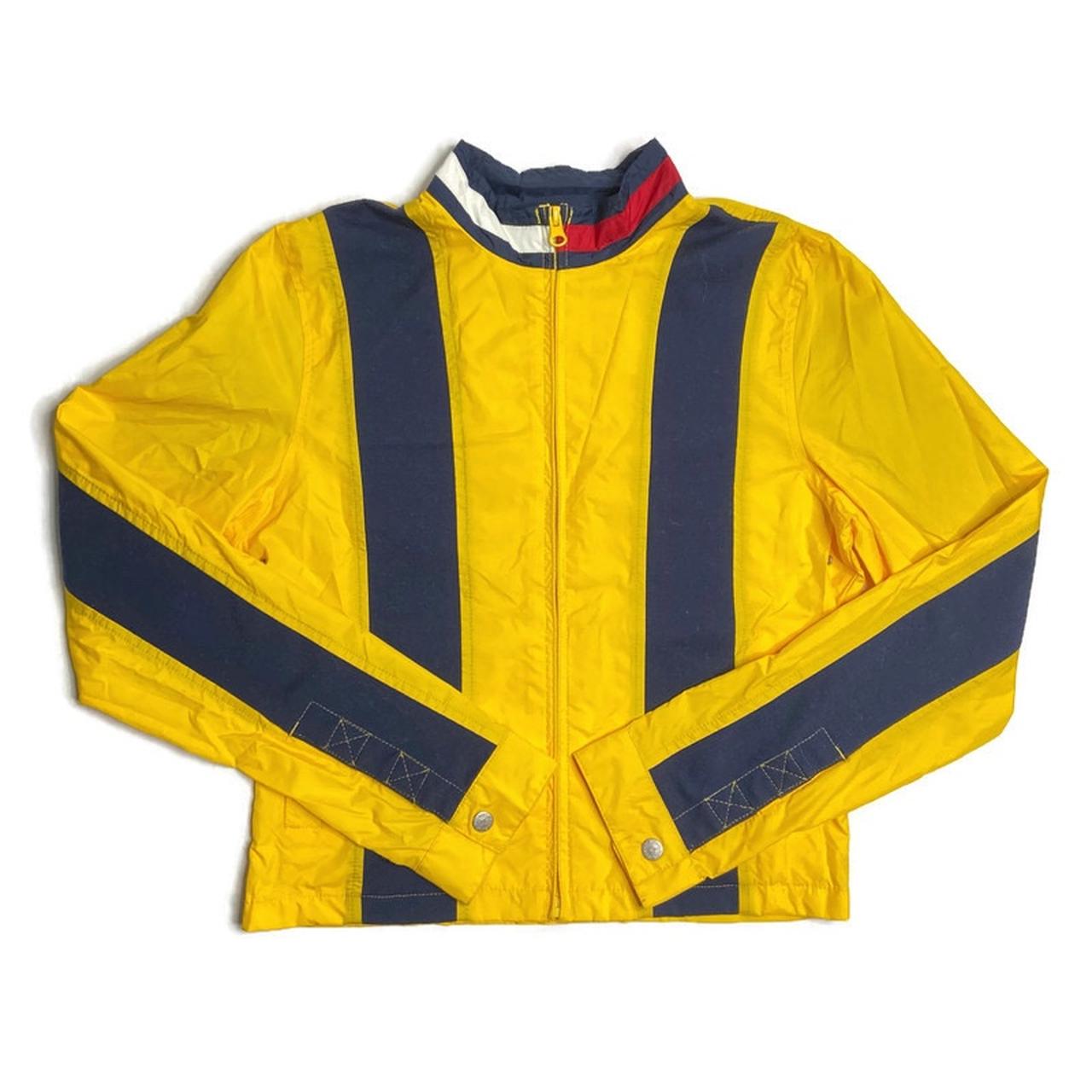 Yellow Tommy Hilfiger Rain Jacket Super cool retro... - Depop