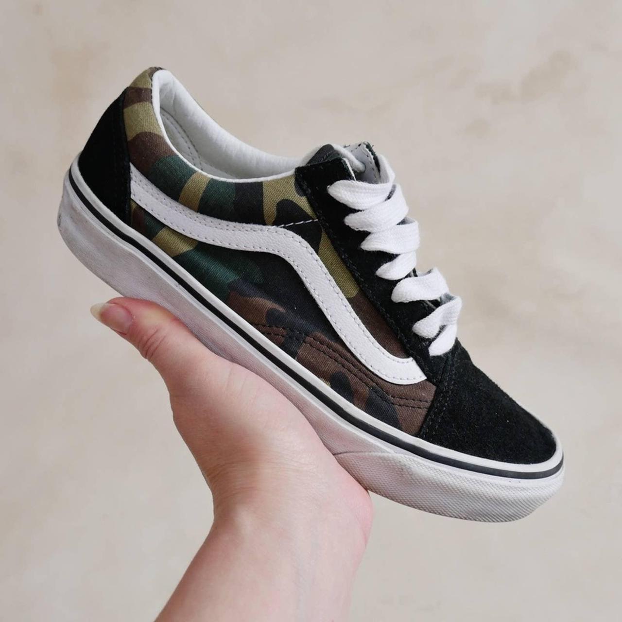 camo green vans