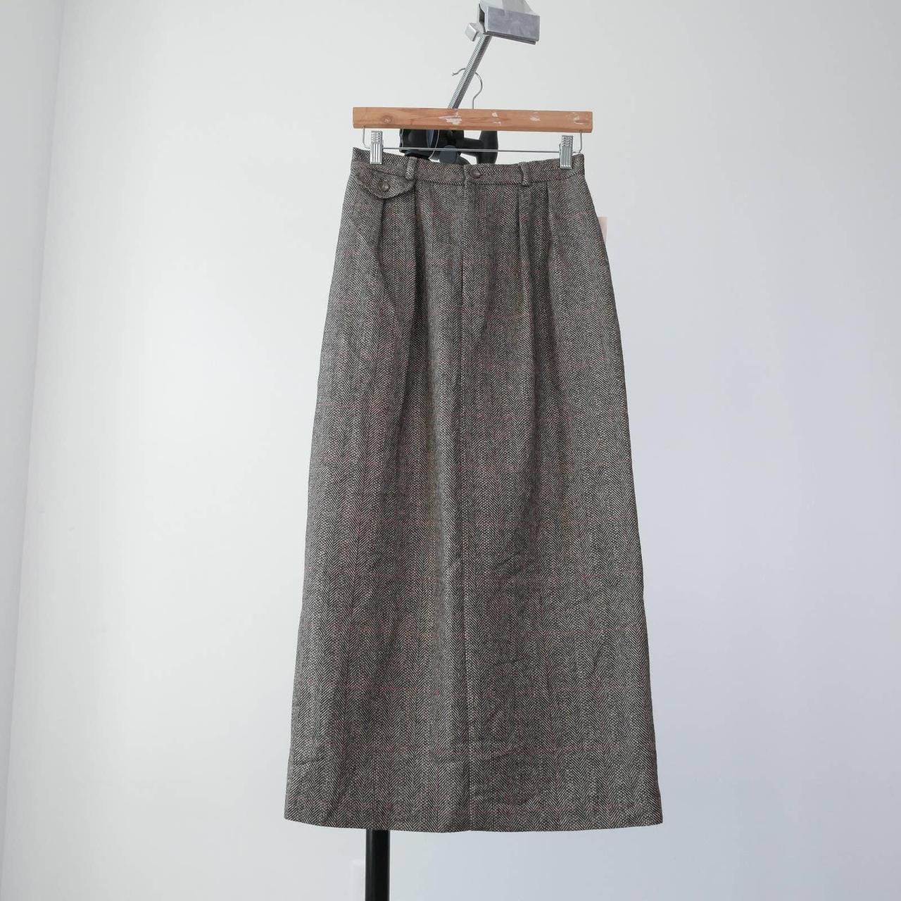 ralph lauren tweed skirt | deadstock vintage high... - Depop