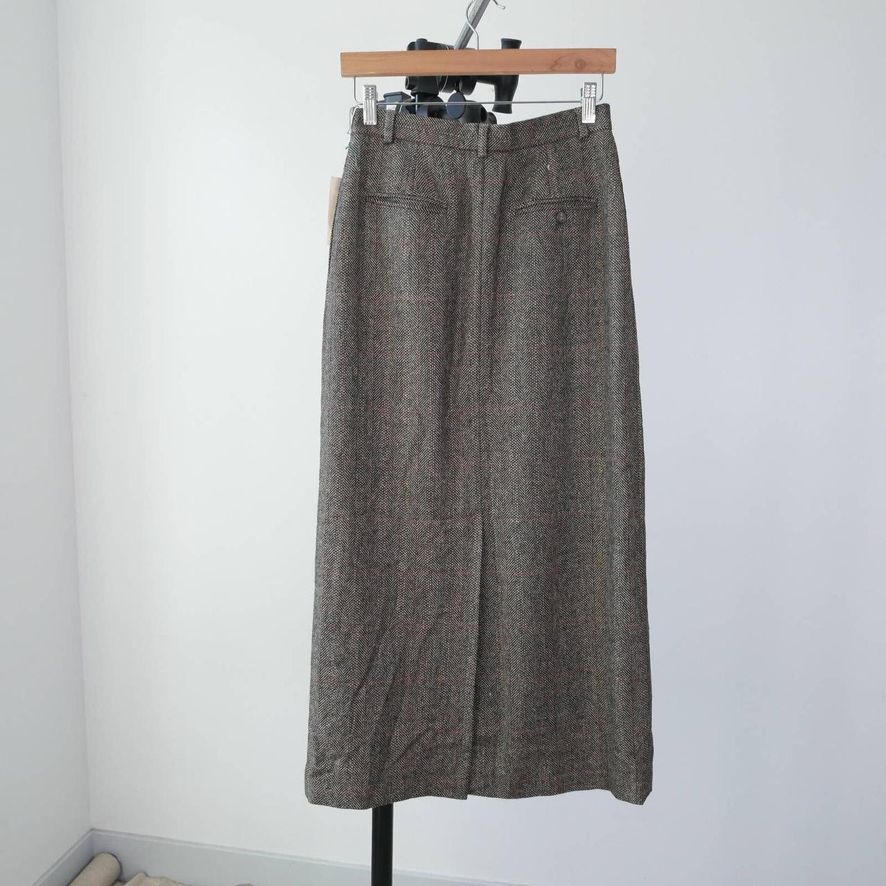 ralph lauren tweed skirt | deadstock vintage high... - Depop