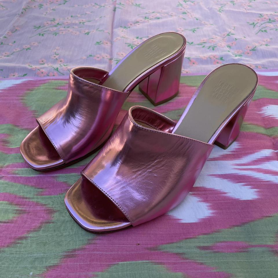 Maryam Nassir Zadeh Pink Metallic Mar Mule Sandal ~... - Depop