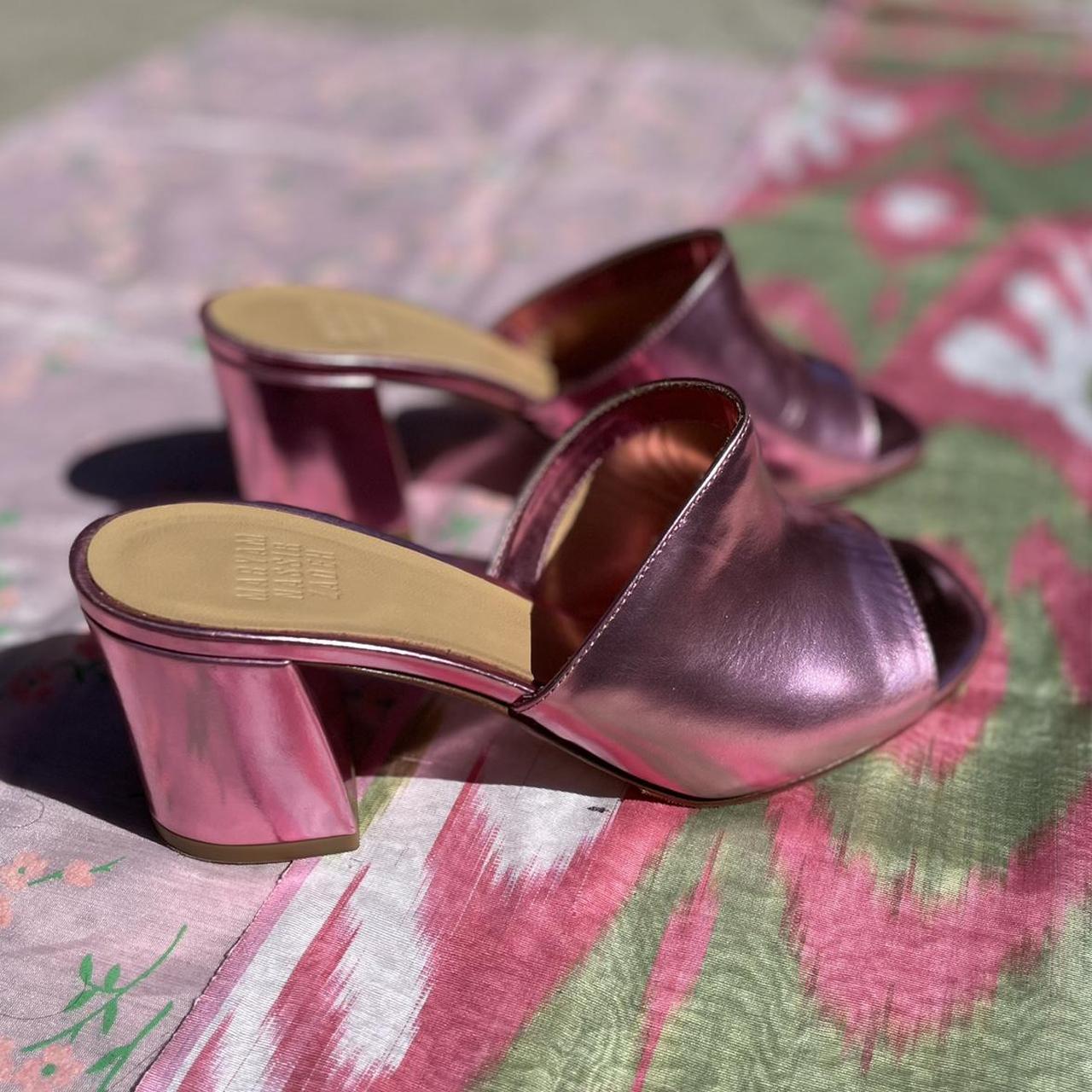 Maryam Nassir Zadeh Pink Metallic Mar Mule Sandal ~...