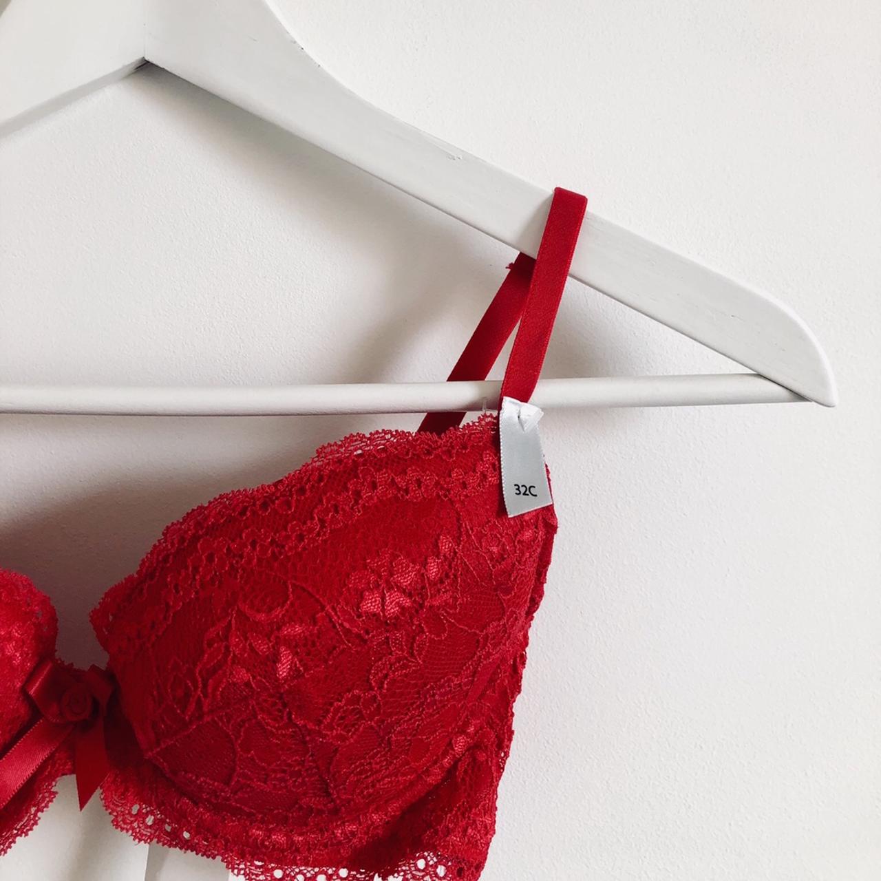 Boux Avenue red lace bra., UK size 32C., Unworn with
