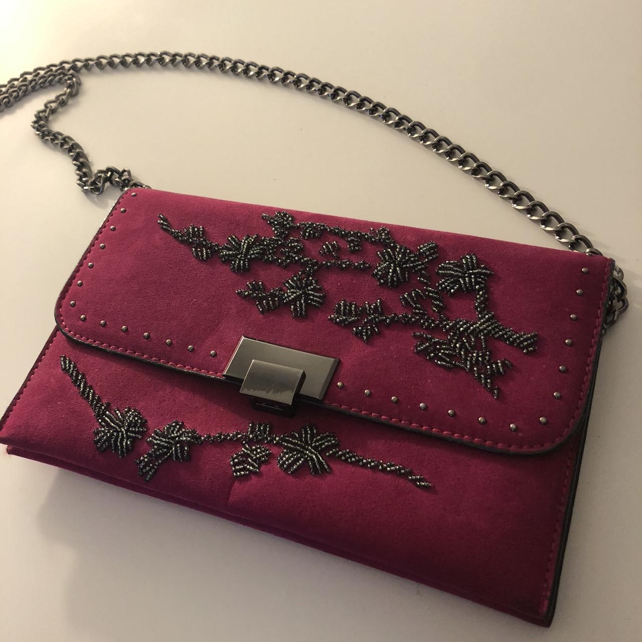 Topshop pink clearance clutch bag