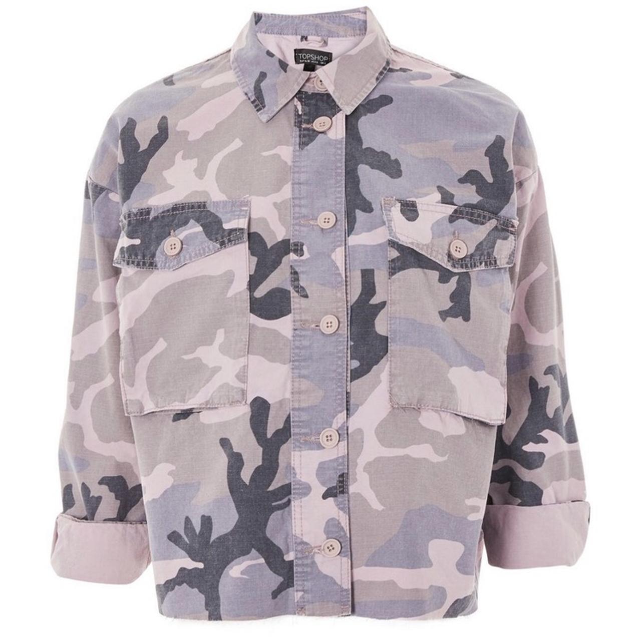 Topshop on sale camo shacket